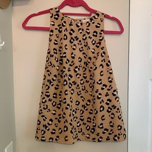 Leopard Print high neck shell top